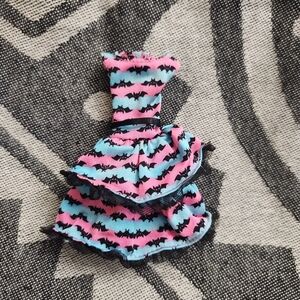Monster High 2016 Draculaura Party Hair Pink & Blue Bat Dress ONLY DVH36